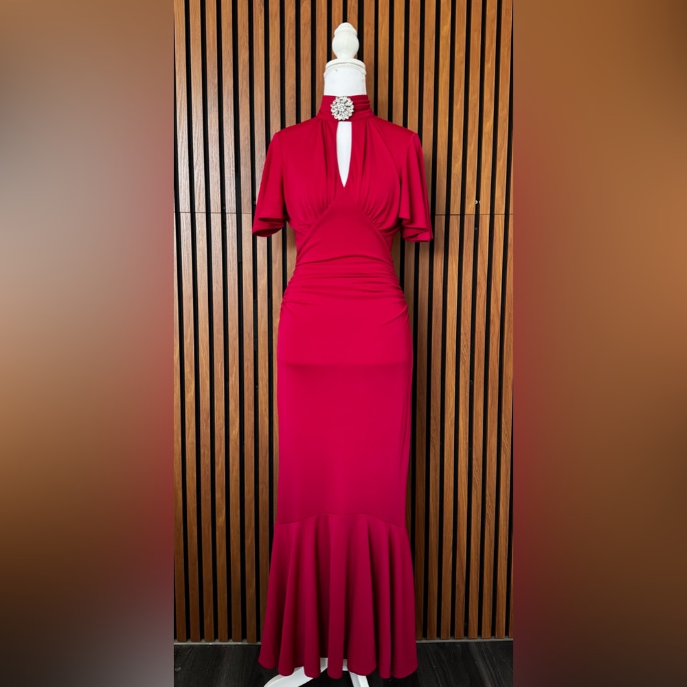 Cinq à Sept Fuchsia Midi Dress - Picture 8 of 13